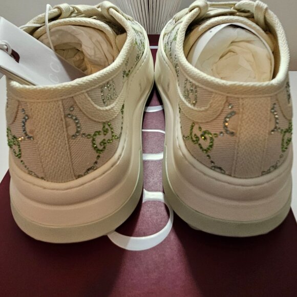 Gucci 1977 crystal G's platform tennis shoe - Picture 4 of 8